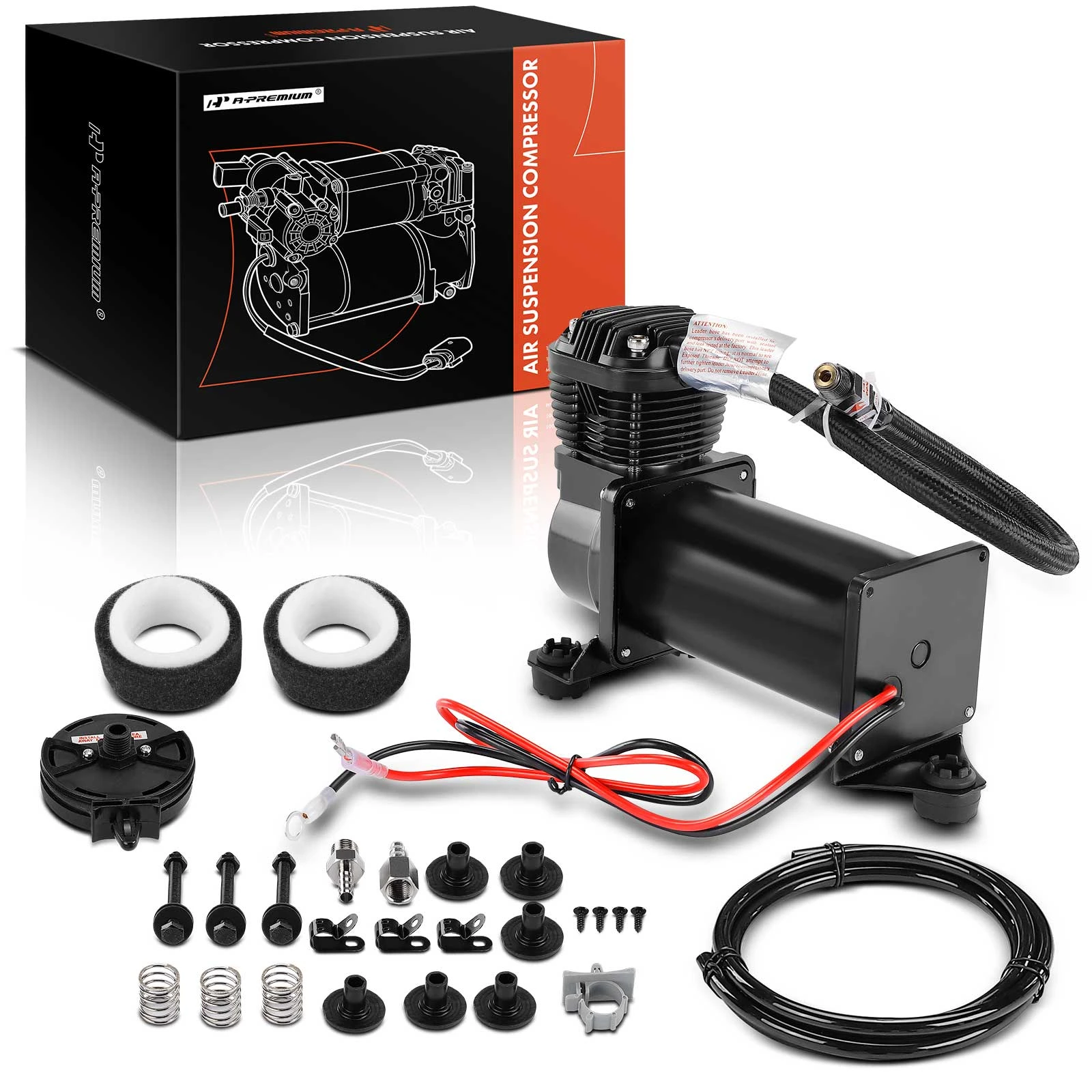 The A-premium 200 PSI 0.375 Inch NPT Air Suspension Compressor Kit for Train Horns Air Horn Image 