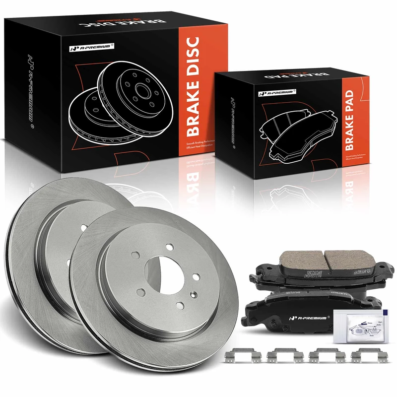 2005 Cadillac CTS Brake Pad and Rotor Kit Set of 6 Rear Driver & Passenger A-Premium APBRPR1787