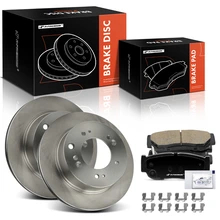 2007-2009 Kia Sorento Brake Pad and Rotor Kit, 6 Pcs, Rear Driver & Passenger, A-Premium, APBRPR1402