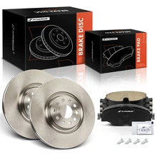 6 Pcs Front Disc Brake Rotors & Ceramic Brake Pads