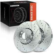 2 Pcs Front Drilled Brake Rotors