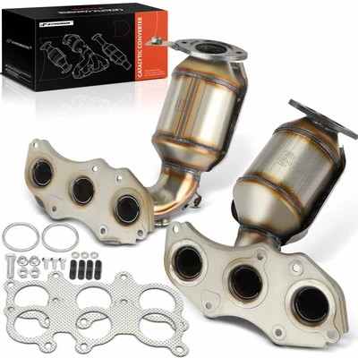 2 Pcs Front Catalytic Converter