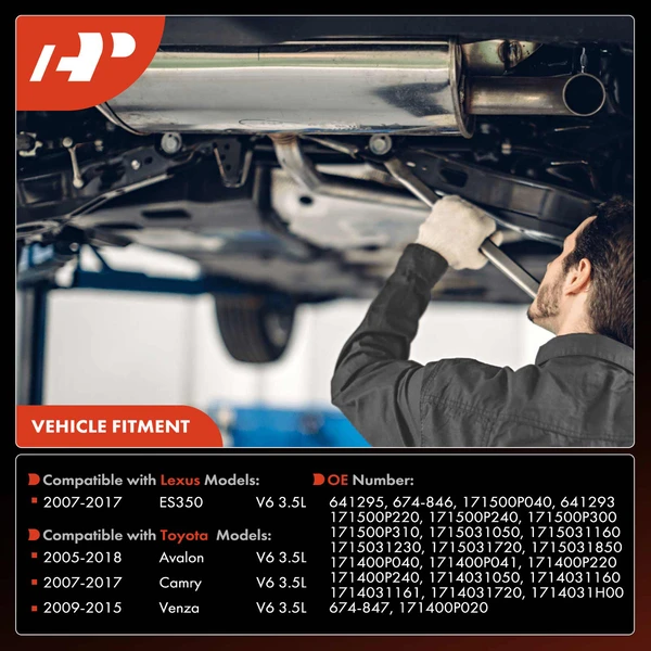 2-PC Catalytic Converter, Front Driver & Passenger, Fit Federal Emissions, A-Premium APCCT250