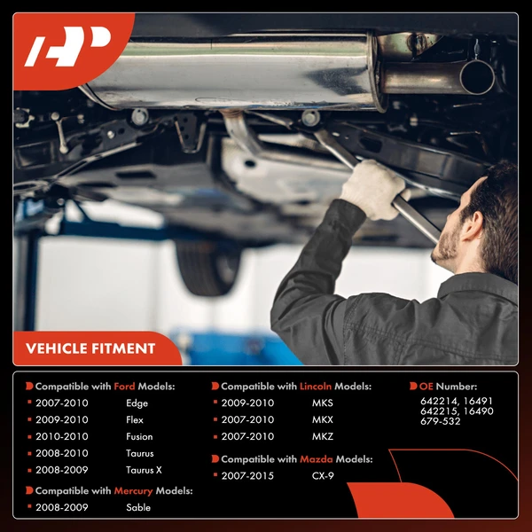 2-PC Catalytic Converter, Front & Rear, Fit Federal Emissions, A-Premium APCCT313