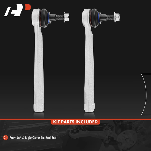 2 Pcs Front Outer Steering Tie Rod End for Porsche 911 1999-2013 Boxster Cayman