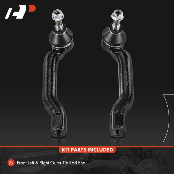 2 Pcs Front Outer Tie Rod End for Nissan Versa 2014-2016 Micra 2015