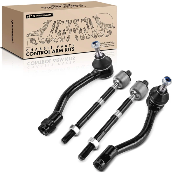 4 Pcs Front Inner & Outer Tie Rod End Kit for Kia Forte 2014-2018 Forte Koup