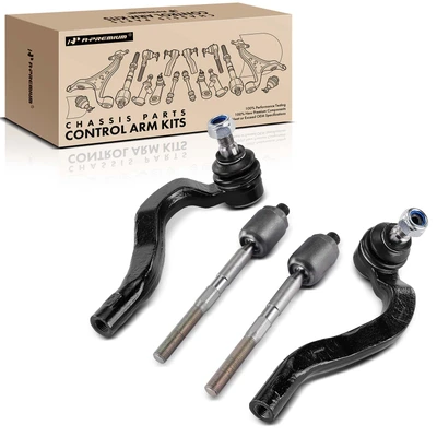 4 Pcs Front Inner & Outer Tie Rod Ends Kit