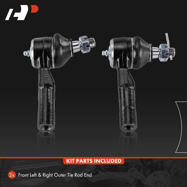 2 Pcs Front Outer Tie Rod Ends for Chevy Colorado 04-07 GMC Canyon Isuzu i280