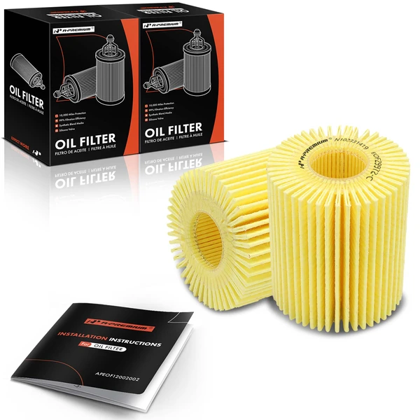 2 Pcs Engine Oil Filter for 2007-2011 2013-2020 Lexus GS350