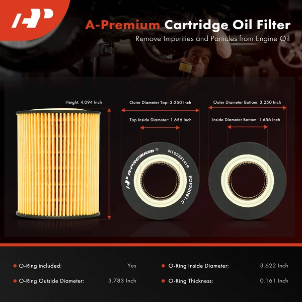 Engine Oil Filter for BMW 325Ci 325xi X3 330Ci 328Ci 323i 325i 328i