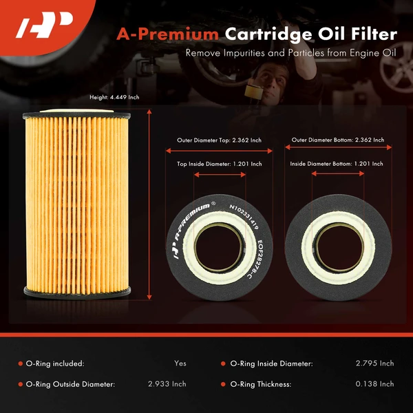 Engine Oil Filter for Porsche 911 Boxster Carrera GT Cayenne Cayman