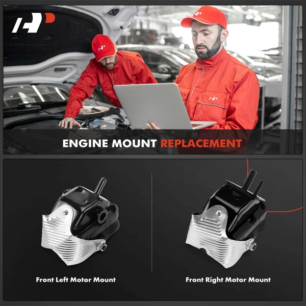 2-Pc Motor Mount Front Left & Front Right A-Premium APEM1151