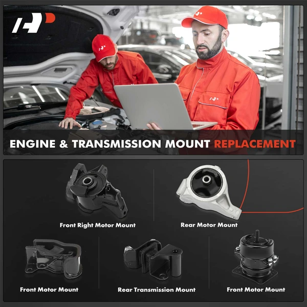 5-Pc Engine Mount and Transmission Mount Kit Front & Rear A-Premium APEM1205