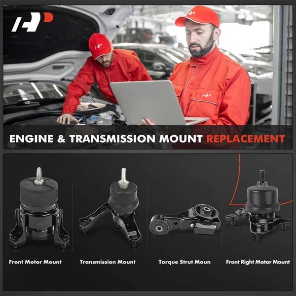 4-Pc Engine Mount and Transmission Mount Kit Front A-Premium APEM1131