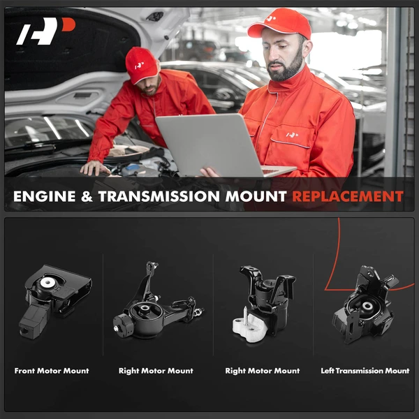 4-Pc Motor Mount + Transmission Mount, Left & Right, A-Premium APEM1179