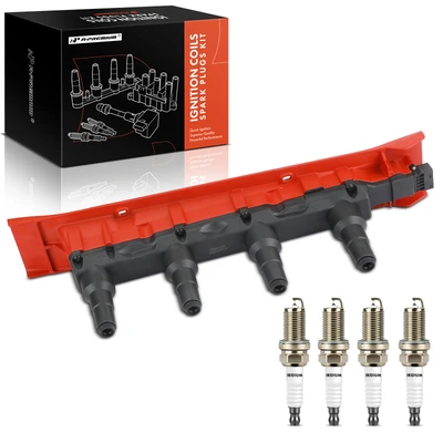 1 Pc Ignition Coil & 4 Pcs IRIDIUM & Platinum Spark Plug Kit