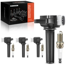 4 Pcs Ignition Coil & 4 Pcs IRIDIUM & Platinum Spark Plug Kit