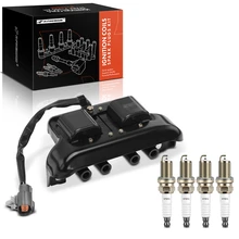 1990-1993 Mazda Miata Ignition Coil and Spark Plug Kit Set of 5 Iridium & Platinum Series, 3-Blade Terminal A-Premium APIC0925