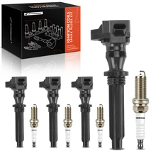 4Pcs Ignition Coil & 4Pcs Iridium & Platinum Spark Plug Kit