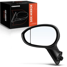 2012-2018 Fiat 500 Left Driver Side Mirror, Powered, with Heated, Smooth Black A-Premium APMI478