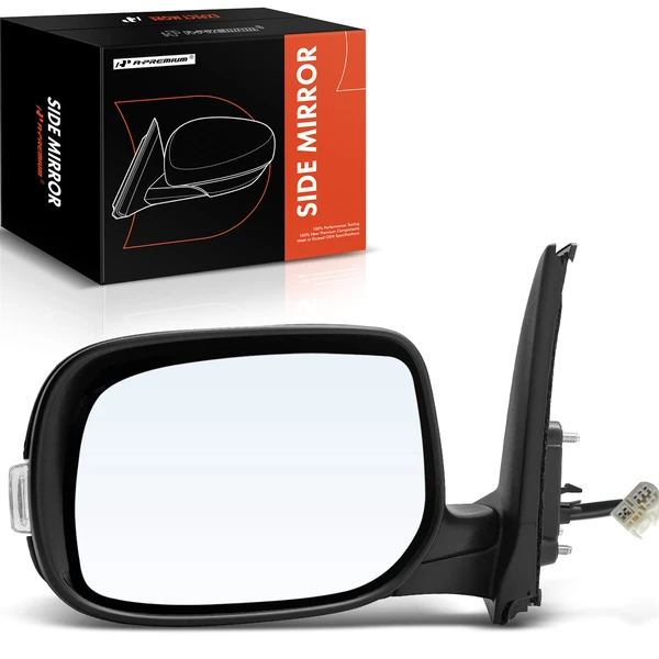 2008-2015 Scion xB Left Driver Side Mirror, Powered, Gloss Black A-Premium APMI482