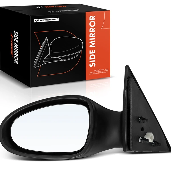 Left Driver Side Mirror, Power Adjustment, Non-Folding, Smooth Black A-Premium APMI535