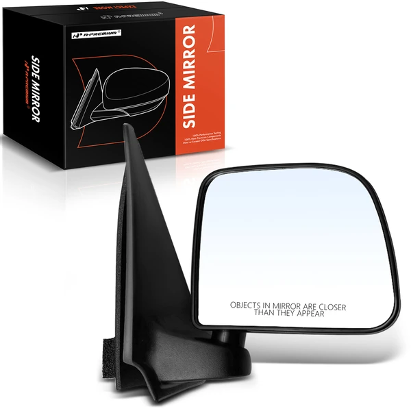 Right Passenger Side Mirror, Manual, Textured Black A-Premium APMI536