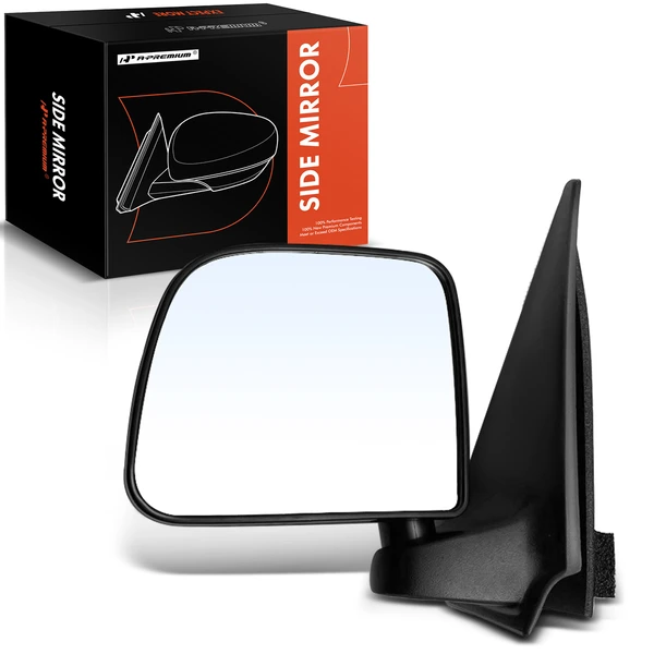 Left Driver Side Mirror, Manual, Textured Black A-Premium APMI538
