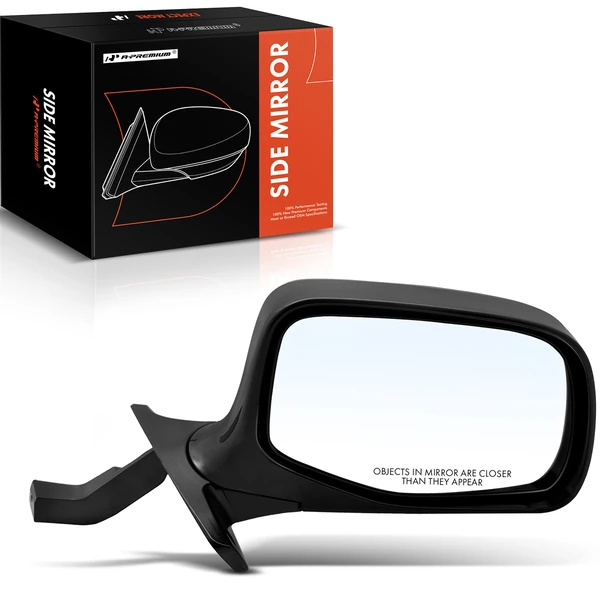 1992-1997 Ford F-Super Duty Right Passenger Side Mirror, Manual 1992-1997 Ford F-Super Duty, Chrome A-Premium APMI527