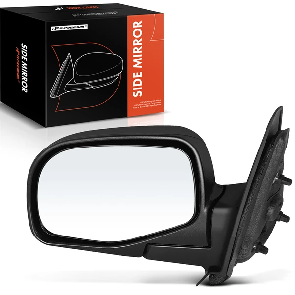 Left Driver Side Mirror, Manual, Textured Black A-Premium APMI560