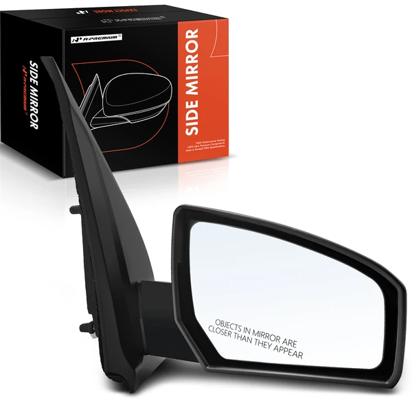 2007-2012 Nissan Sentra Right Passenger Side Mirror, Powered 2007-2012 Nissan Sentra, Smooth Black A-Premium APMI563