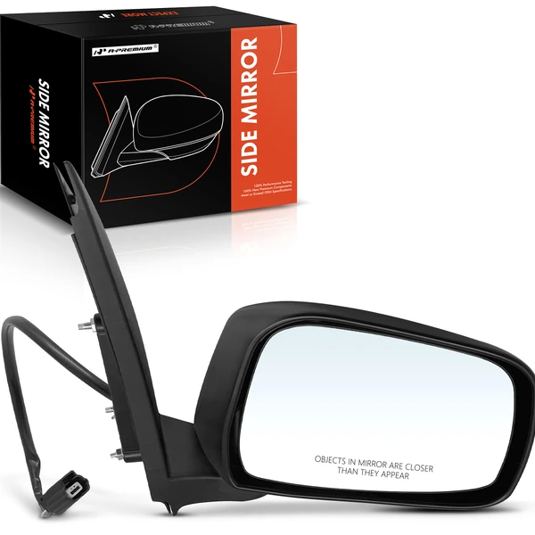 2005-2010 Nissan Pathfinder Right Passenger Side Mirror, Powered 2005-2010 Nissan Pathfinder, Smooth Black A-Premium APMI567