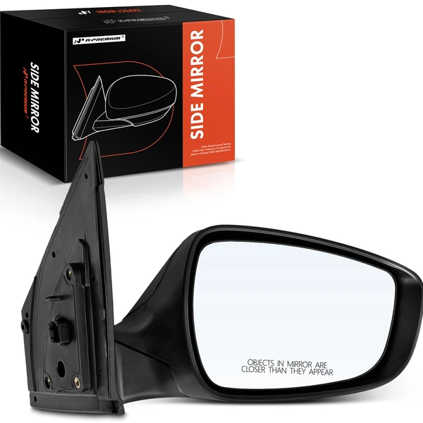 Right Passenger Side Mirror, Power Adjustment, Manual Folding, Textured Black A-Premium APMI590