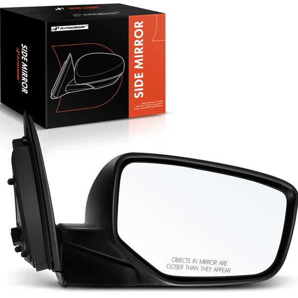Right Passenger Side Mirror, Powered, Smooth Black A-Premium APMI625