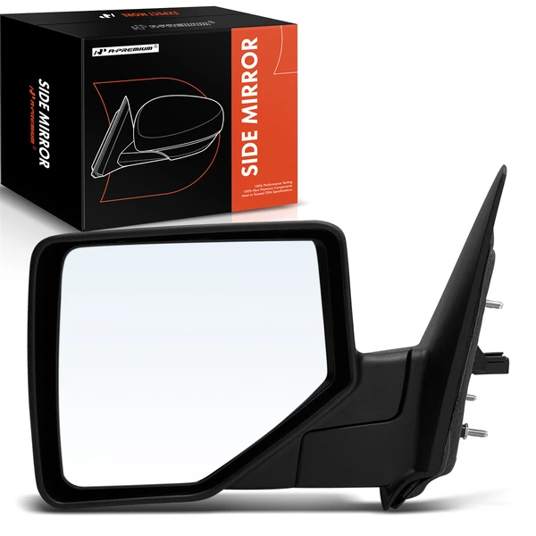 Left Driver Side Mirror, Powered, Textured Black A-Premium APMI668