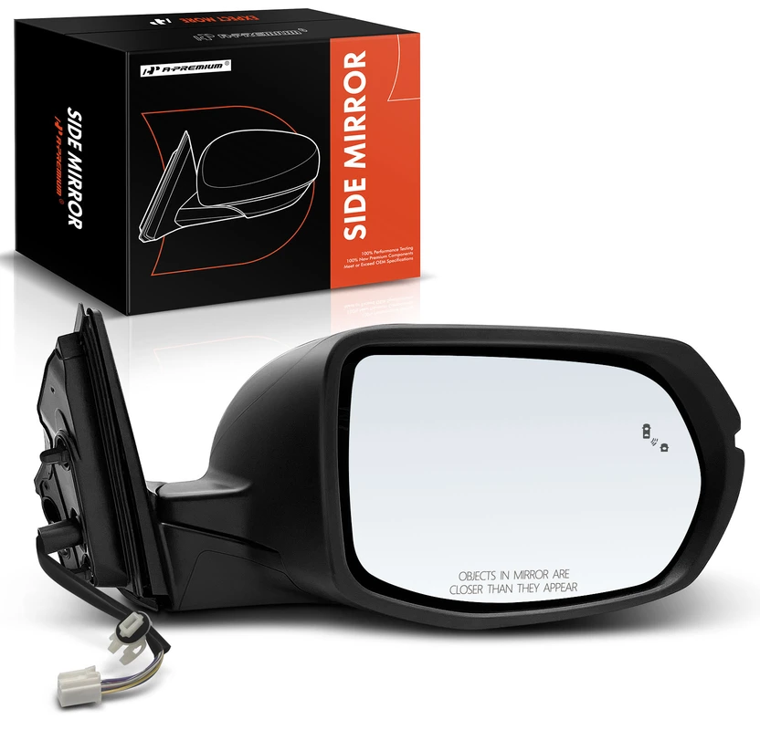 Passenger Black Power Heated Mirror Assembly for Honda CR-V 17-22