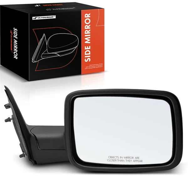 Right Passenger Side Mirror, Manual, Textured Black A-Premium APMI705