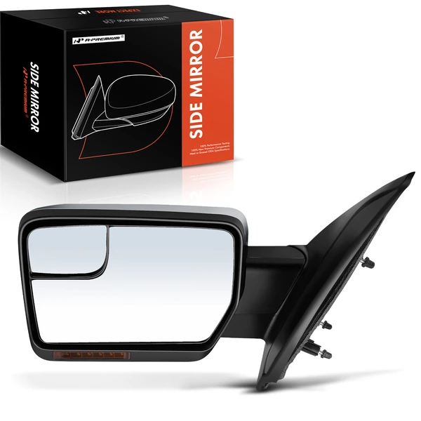 2011-2014 Ford F-150 Left Driver Side Mirror, Powered, with Heated, Chrome A-Premium APMI726