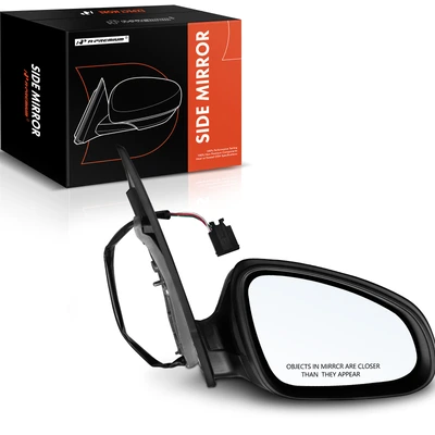 Passenger Black Manual Folding Mirror Assembly