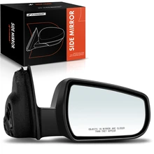 Right Passenger Side Mirror, with Heating, Power Adjustment, Manual Folding, Textured Black A-Premium APMI740