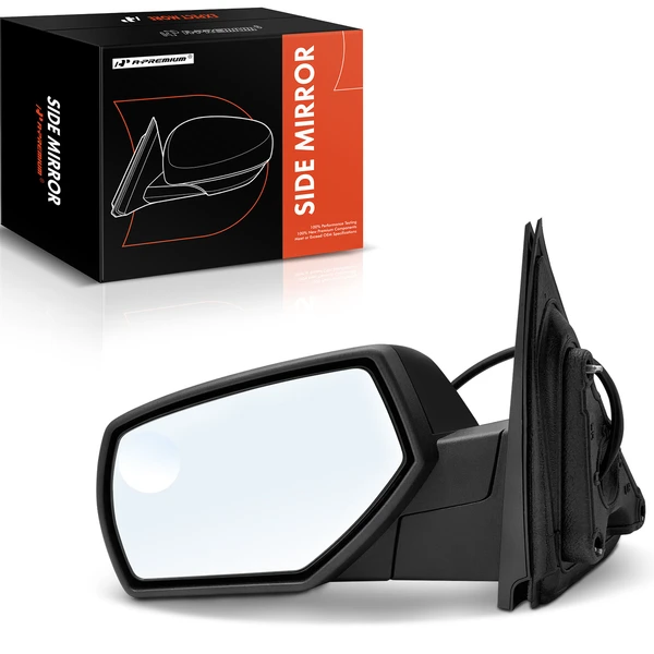2015-2018 Chevrolet Silverado 2500 Left Driver Side Mirror, Powered, with Heated, Smooth Black A-Premium APMI747