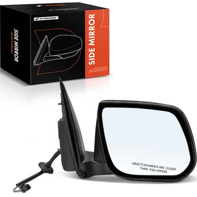 Passenger Smooth Black Manual Folding Mirror Assembly