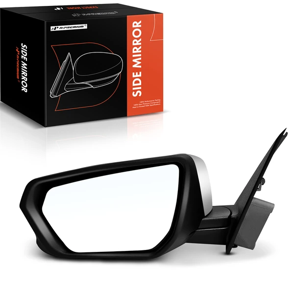 Left Driver Side Mirror, with Heating, Power Adjustment, Manual Folding, Chrome A-Premium APMI775