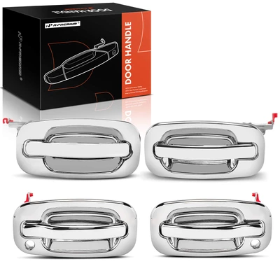 4 Pcs Chrome Front & Rear Exterior Door Handle