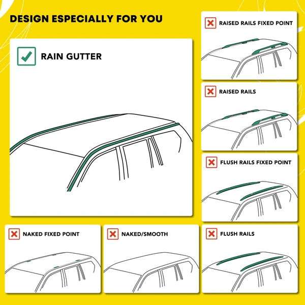 Black Aluminum Alloy Roof Rack Platform for 2007-2018 Jeep Wrangler