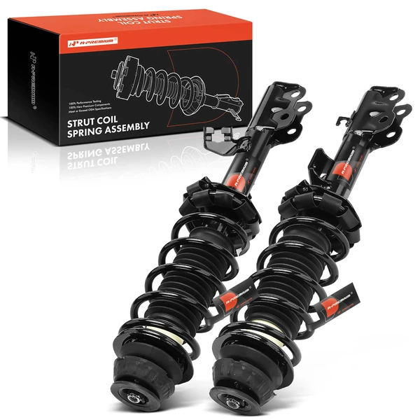 2-Pc Complete Strut + Coil Spring, Front Driver & Passenger, A-Premium APSA2002