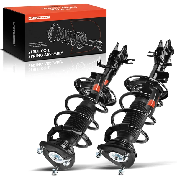 2-Pc Complete Strut + Coil Spring, Front Driver & Passenger, A-Premium APSA2011