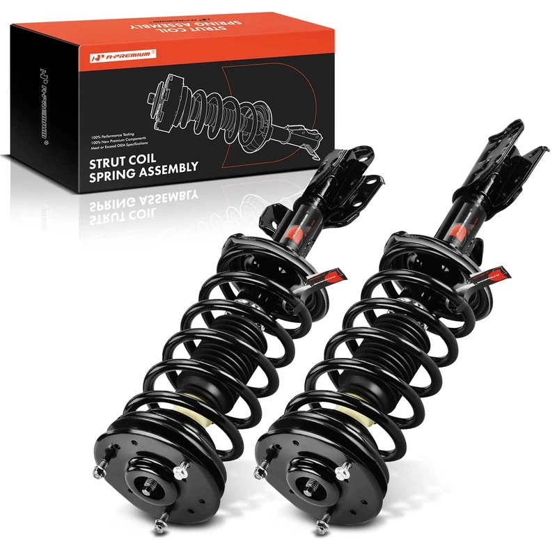 2-Pc Complete Strut + Coil Spring, Front Driver & Passenger, A-Premium APSA2102