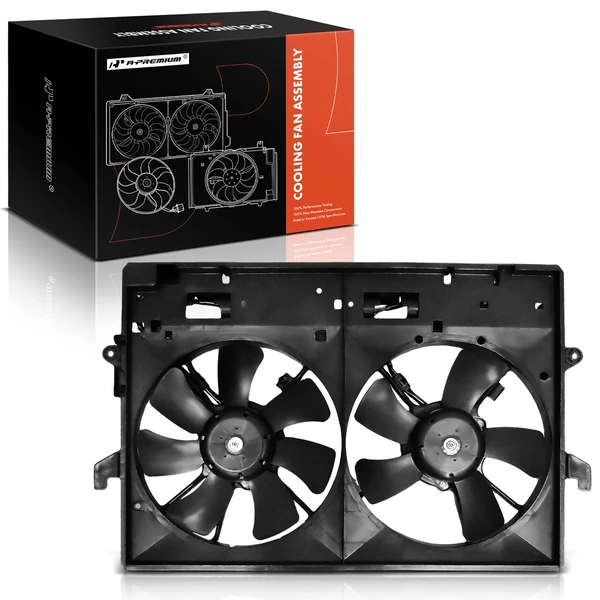 Dual Radiator Cooling Fan Assembly with Shroud for Mazda MPV 2000-2001 V6 2.5L